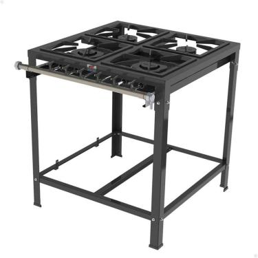 Imagem de Fogão Industrial Progás PMSD-42 G2 4 Bocas A Gás 2 Bocas Duplas e 2 Bocas Simples Sem Forno P42198