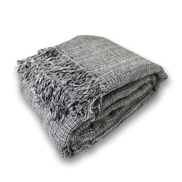 Imagem de Manta para Sofá Cama Gigante Super King 1,80x3,00 metros 100% Algodão Protetor Capa(Cinza Mesclado)