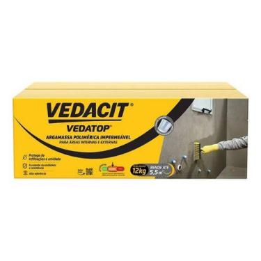 Imagem de Vedatop Impermeabilizante Otto Vedacit Caixa 12kg Cor Cinza