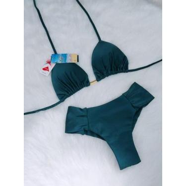 Imagem de Biquini Cortininha Com Calcinha Fio Duplo Borboleta - Nayklê Moda Prai