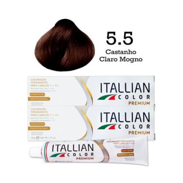 Imagem de 2 Unidades Coloração Itallian Color 5.5 Castanho Claro Mogno - Itallia