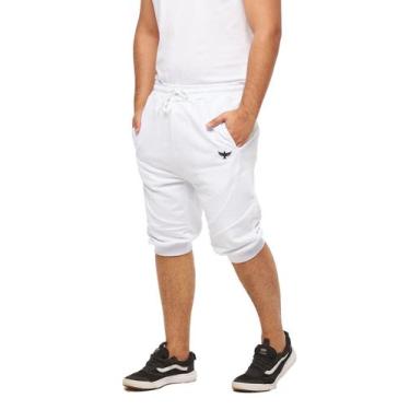 Imagem de Bermuda Moletom Masculina Logo Konoa Skinny Fitness, Branco, G, Mascul