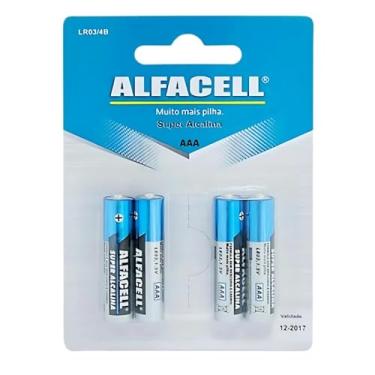 Imagem de PILHA ALFACELL ALCALINA PALITO AAA 1.5V C/4 CARTELA