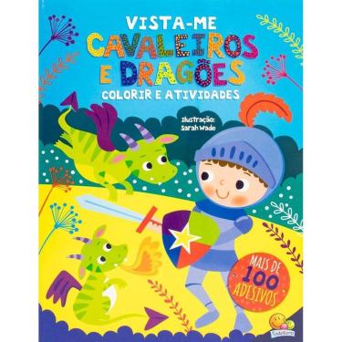 Imagem de Vista-Me - Colorir E Atividades - Cavaleiros E Dragões