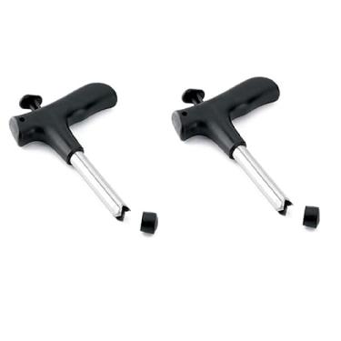 Imagem de Abridor de Coco Furador de Coco 12cm Inox Original Line Prático Manual Haste Removível(KIT 2 UNIDADES)