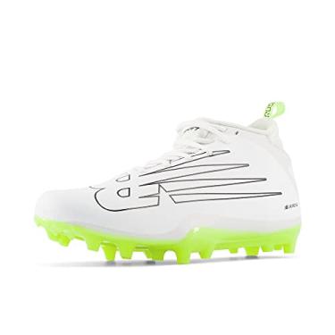 Imagem de New Balance Sapato masculino Rush V4 Mid Lacrosse, Branco/Branco/Hi-lite, 6.5