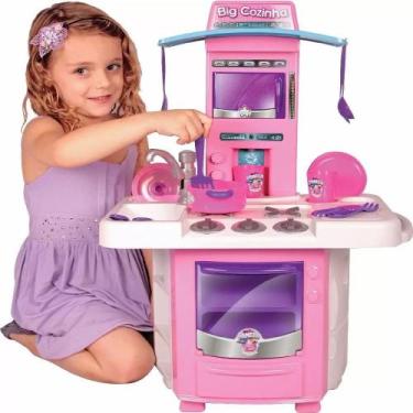 Imagem de Brinquedo Infantil Cozinha Completa + Acessórios Big Star 16 Peças Cor