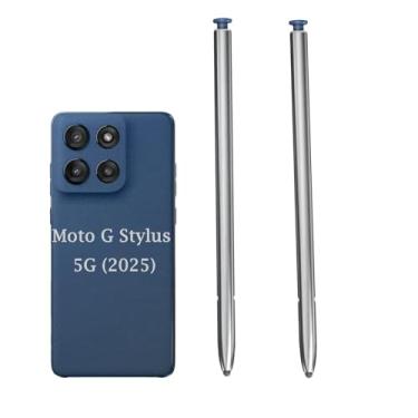 Imagem de Pacote com 2 canetas G Stylus 2025 de substituição para Moto G Stylus 2025 Stylus 2025 compatível com Motorola Moto G Stylus 5G 2025 todas as versões S Pen, XT2517 (cinza)