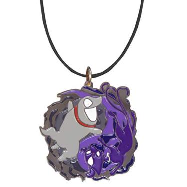 Imagem de Hat Shark Spooky Cute Yin Yang Ghost Pet Dog and Cat Game Paródia - Colar com pingente de metal esmaltado 49,5 cm com cordão preto