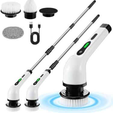 Imagem de Escova De Limpeza Elétric Ajustável Janela Banheiro e Cozinha Ferramenta 3 em 1 Recarregável(5 EM 1)