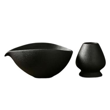 Imagem de DimyFew Tigela Matcha Tradicional com Bico, Ceramic Matcha Tea Bowl com Suporte de Batalha, Estilo c