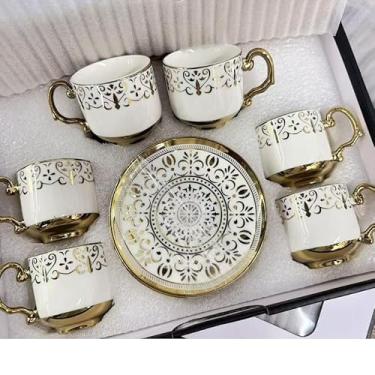 Imagem de Xícara de café kit com 12 peças de Cerâmica em porcelana (Xicara L128x-3 6 conjunto)