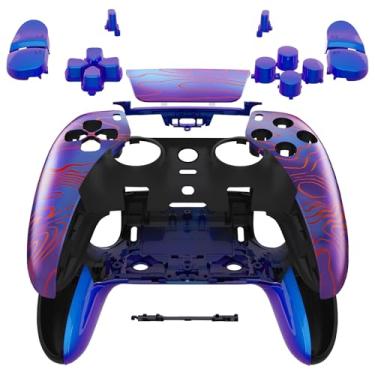 Imagem de eXtremeRate Conjunto Completo Com Botões, Capa Para Touchpad Compatível Controle Ps5 Edge, Acabamento Decorativo De Substituição Damascuscamo, Placas Frontais E Traseiras
