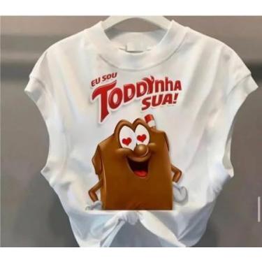 Imagem de Cropped carnavalsou toddynha sua - loja dinka, M, BRANCO