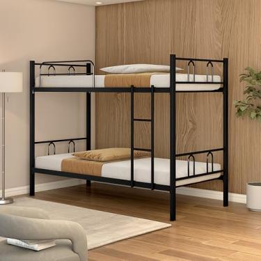 Imagem de Beliche Linea Solteiro Estilo Industrial 100% Aço Compacta Preto