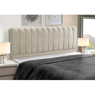 Imagem de Cabeceira de Cama Box Madeira Estofada Casal Ômega (Bege)