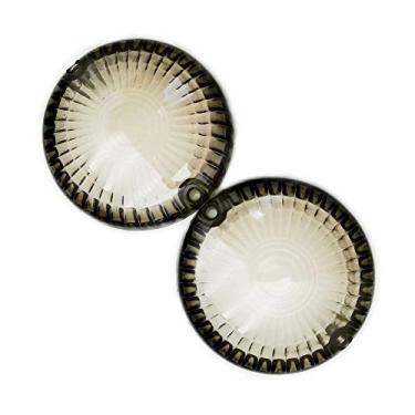 Imagem de AfterMokit Lentes de seta dianteiras e traseiras indicadoras de seta para Yamaha V-Star 250 650 1100 V-Max Road Star Midnight Silverado Royal Star Venture SR400 Virago 250 535 750 1100 7,6 cm OD Smoke pacote com 2