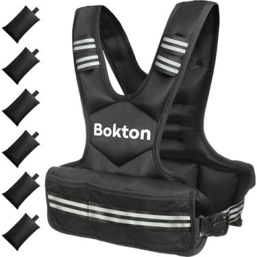 Imagem de Colete pesado para homens e mulheres, 1,8-4,5 kg/4,1-8,2 kg/9-14,5 kg, colete com 6 pesos de ferro para exercícios em casa, colete de peso corporal ajustável para treinamento de força, corrida