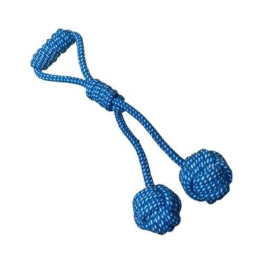 Imagem de Brinquedo Mordedor para Cachorros CORDA 2 BOLAS 2 MOLAS