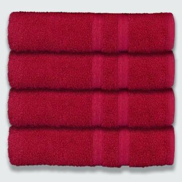 Imagem de Kit 4 Toalhas De Banho 430g-m² Grande Super Grossa 80x150cm Itália Sof