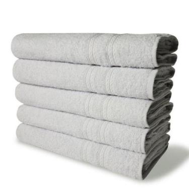 Imagem de Kit 5 Toalhas De Banho 430g/m² Grande Grossa 80x150cm Itália Soft Bran