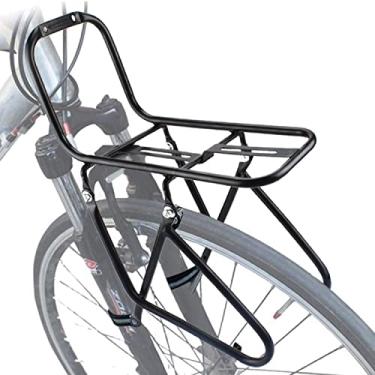 Imagem de INLETTER Suporte Frontal para Bicicleta, Suporte para Bagagem de Turismo, Capacidade de 15 Kg, Suporte para Cesto de Bicicleta de Estrada, Suporte para Equipamento de Ciclismo, Suporte para Carga, Bag