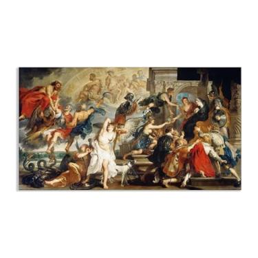 Imagem de Pedro Paulo Rubens — Apoteose de Henrique IV e a Proclamação da Regência de Maria de Médici, pintura a óleo em tela 100 x 60 cm (39 x 24 pol), sem moldura