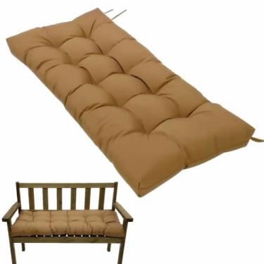 Imagem de Almofada de banco impermeável para ambientes internos/externos, almofada de sofá de jardim, almofada de assento giratório, almofada macia para cadeiras de balanço para espreguiçadeira, móveis de