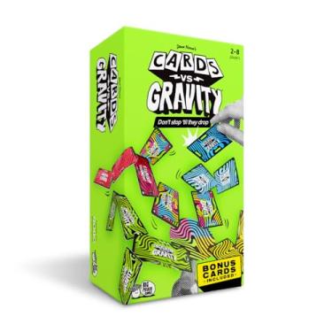 Imagem de Cards Vs Gravity Pro: Includes Travel Bag and Extra Cards | Fun Family Game for 2-8 Players, Best New Stacking Game