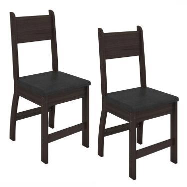 Imagem de Kit de 2 Cadeiras Milano com Tecido em Material Sintetico