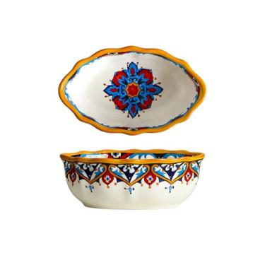 Imagem de Home Vintage Alien Personalidade Criativa Requintada Prática Cerâmica Salada Tigela de Sobremesa - Karina