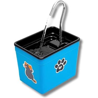 Imagem de Bebedouro Fonte De Água Para Gatos - Silencioso E Econômico (Azul-Celeste, 1,8L)