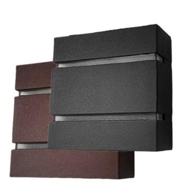 Imagem de Kit 12 Arandela 2 Fachos 2 Frisos Uso Externo Garagem  + 12 Lâmpada Le