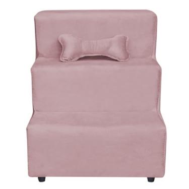 Imagem de Escadinha para Pet 3 Degraus Gato e Cachorro (Rosê)