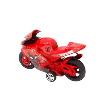 Imagem de Brinquedo P/Criança Moto Motocicleta À Fricção Homem Aranha