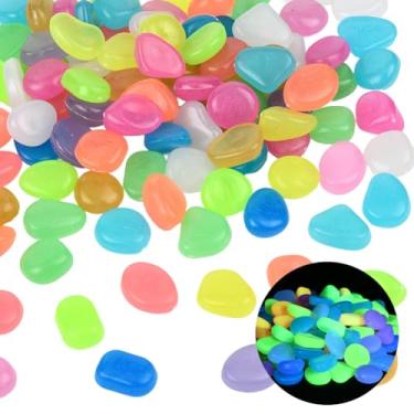 Imagem de SOFPLATE 1 caixa, 100 peças, pedras brilhantes multicoloridas, decoração de aquário, pedras, cascalho, decoração de jardim, acessórios para entrada de garagem, vaso ao ar livre, bonsai, exibição de