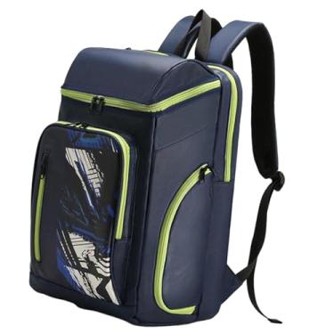 Imagem de YIJU Mochila de tênis com compartimento para calçados, bolsa multiuso para pickleball, bolsa de badminton para treinamento ao ar livre, Azul Verde