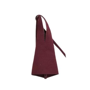 Imagem de Colaxi Vestido curto justo 1/12, acessórios, roupa retrô, moda casual, sem mangas, gravata para bonecas femininas de 6'' , Vermelho Escuro
