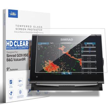 Imagem de INNOSURE Protetor de tela de vidro temperado projetado para Simrad GO9 XSE, B&G Vulcan9R Fishfinder Chartplotter 9 polegadas Acessórios para tela sensível ao toque 9H antiarranhões (HD Clear)