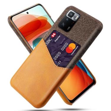 Imagem de Capa para Xiaomi Redmi Note 10 PRO 5G,Tela e tampa de couro PU,Antideslizante,360°cobertura completa à prova de choque com 1 slot de cartão atrás,Prevenção de queda-Brown