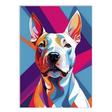 Imagem de Placa Decorativa Cachorro Bull Terrier Cão Ilustração