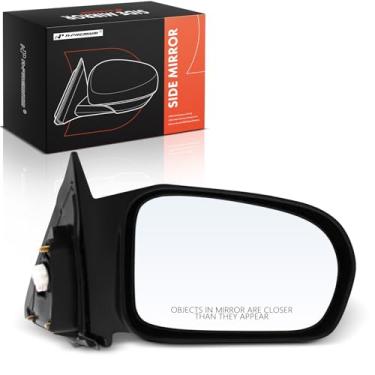 Imagem de A-Premium Espelho retrovisor traseiro externo preto não dobrável do lado do passageiro - compatível com Honda Civic 2001 2002 2003 2004 2005