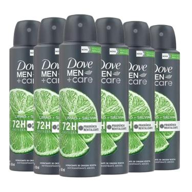 Imagem de Kit Desodorante Aerosol Dove Men Limão 150ml - 6 unidades