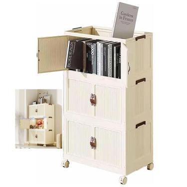 Imagem de Armario Dobravel 3 Andares Empilhavel Organizador Quarto Sala Cozinha Banheiro