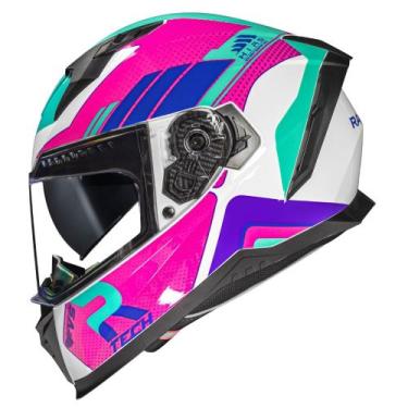 Imagem de Capacete Race Tech Volt Track Branco/ Rosa, 56