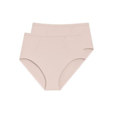 Imagem de Kit com 2 Calcinhas Alta Liz 50590, Bege, M