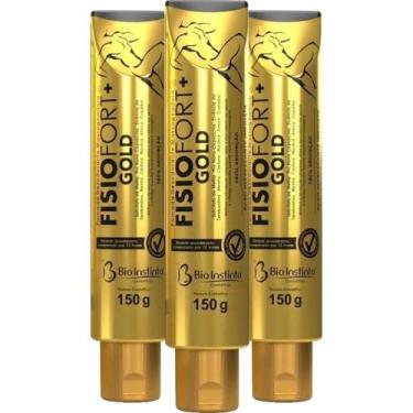 Imagem de Kit 3 Pomada Massageadora Fisiofort Gold Copaiba Mastruz 150 - Bio Ins