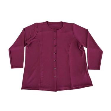 Imagem de Casaco Cardigan Feminino Jacquard Com Botões Marsala Spencer Tamanho 52 Formitz-Feminino