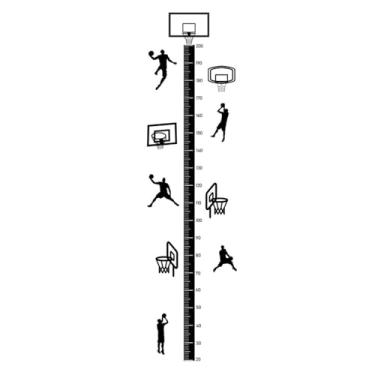 Imagem de BLWOTMOR Adesivo de Parede com Gráfico de Altura, Decoração de Parede Autoadesiva, Arte Criativa Faça Você Mesmo, Adesivo de Parede para Porta de Casa, Sala de, Estilo a, Tamanho real