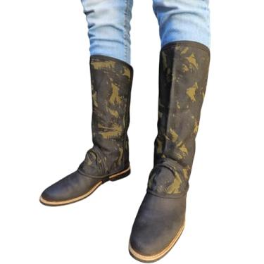 Imagem de Perneira De Lona trabalho Segurança Montaria Resistente Polaina Impermeável (Camuflado)